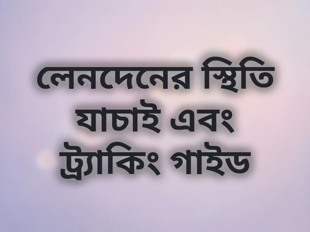 লেনদেনের স্থিতি যাচাই এবং ট্র্যাকিং গাইড